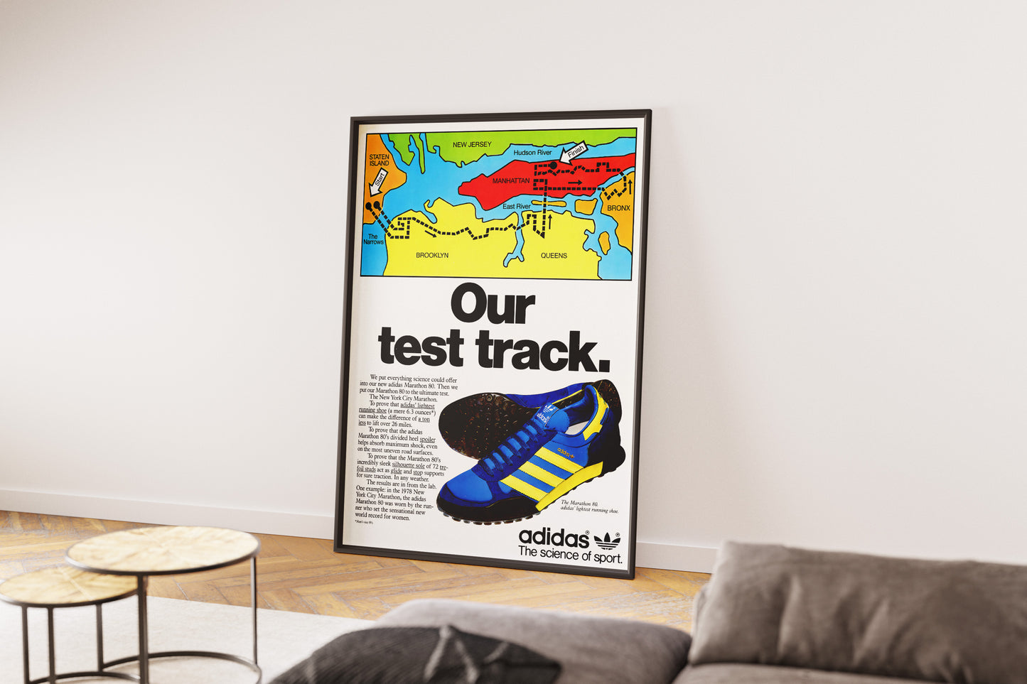Adidas Test Track New York Poster