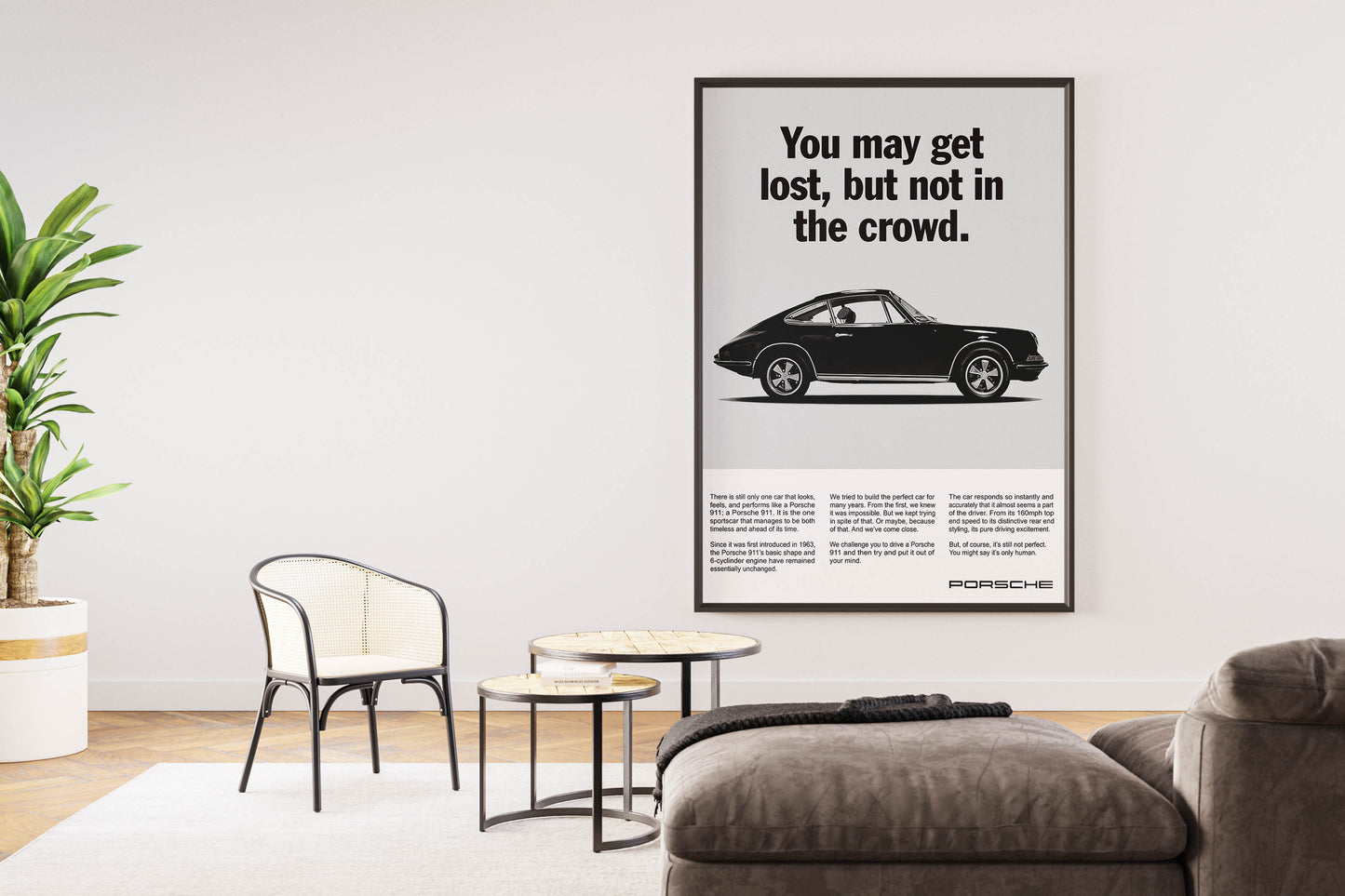 Porsche "You May Get Lost, But Not In The Crowd" Poster