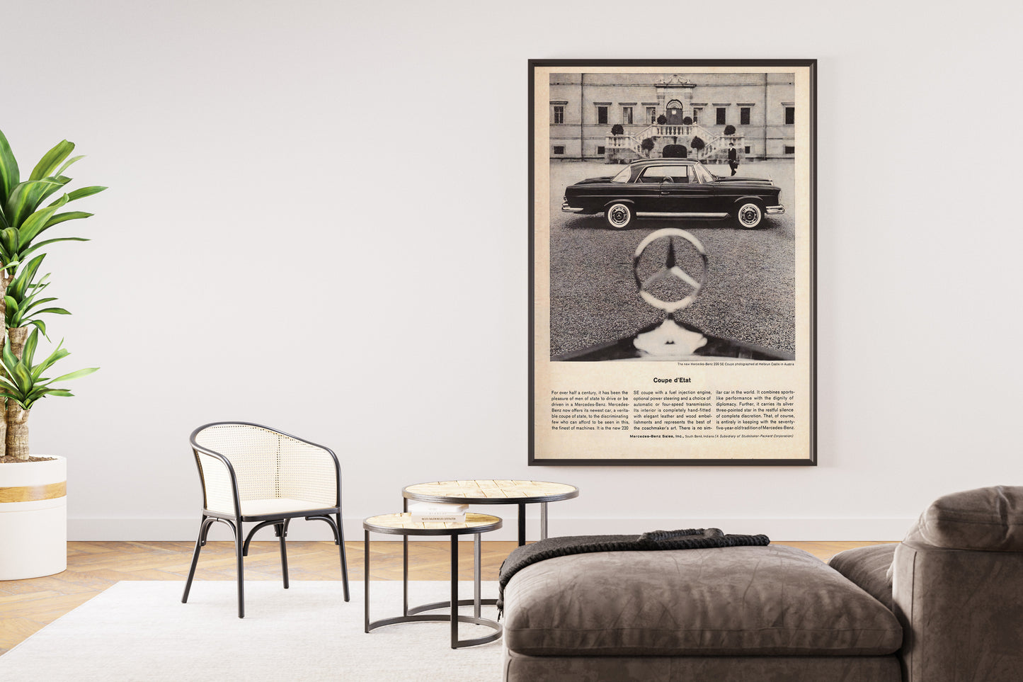 Mercedes 220 SE Coupe Poster