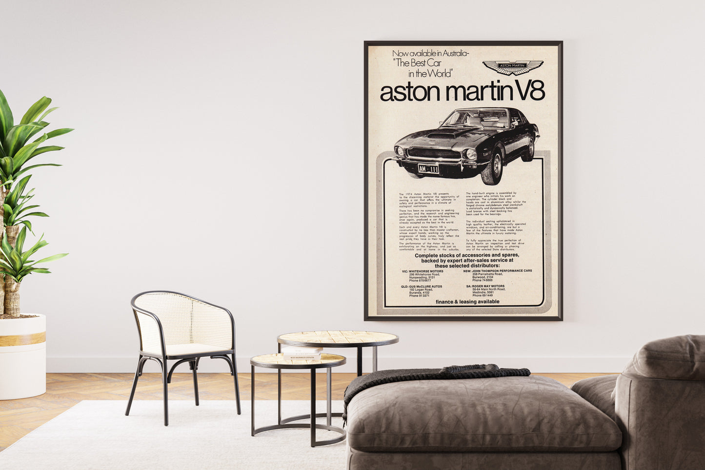 Aston Martin V8 Poster