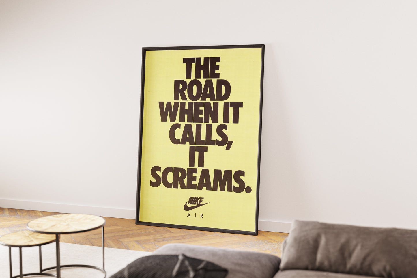 Nike "The Road When It Calls, It Screams" Poster