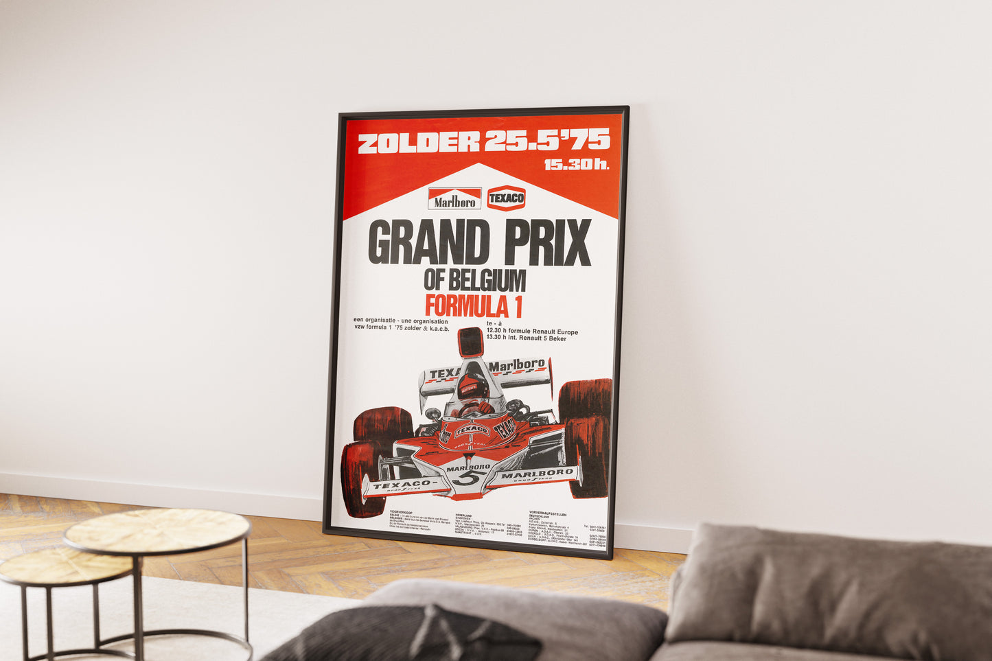 Formula 1 Belgium GP 1975 Poster